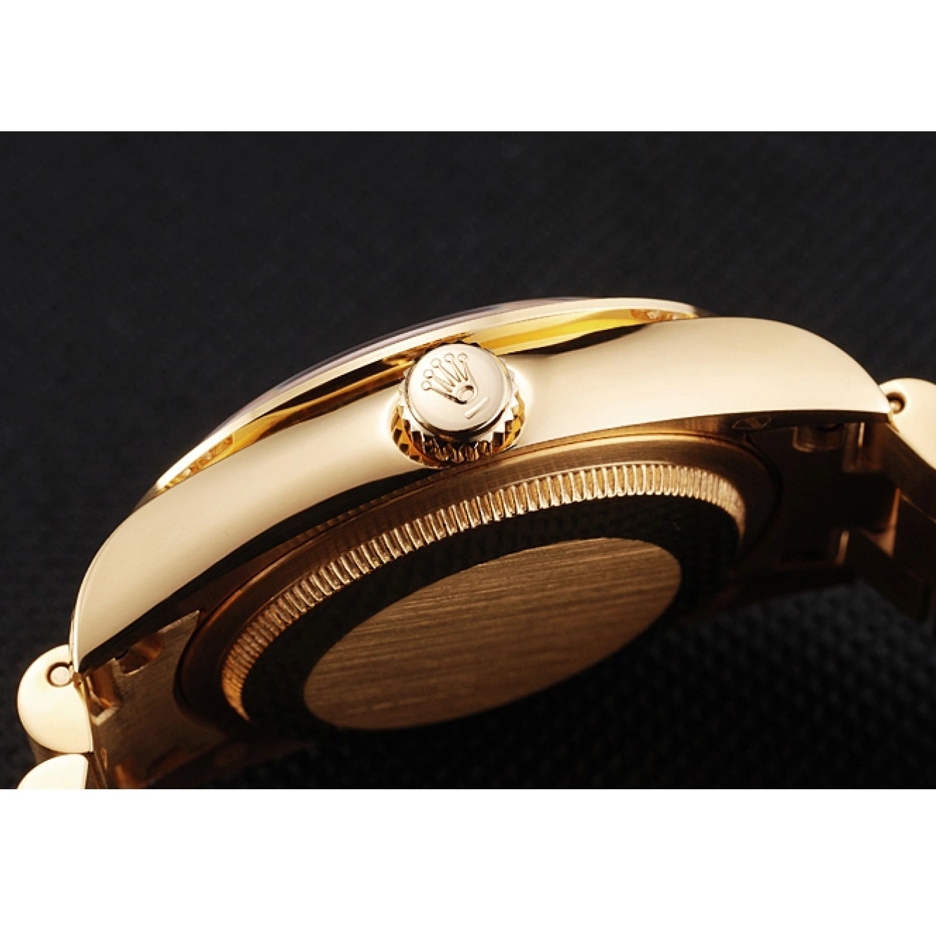 MiroTime 0825 Swiss Rolex Day Date Yellow Gold Diamond Pave